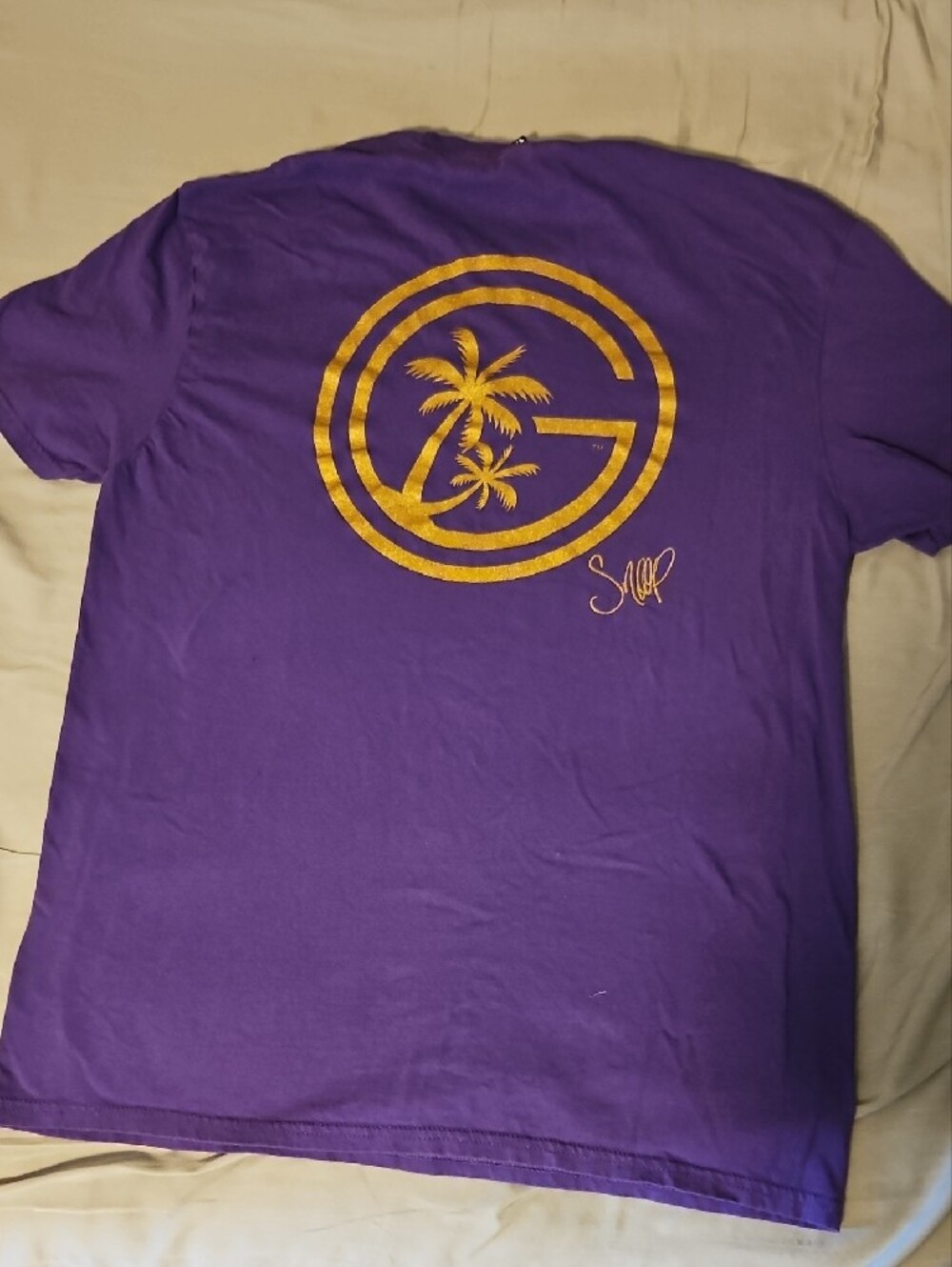 Snoop Dog Indoggo Purple Crew Neck T-Shirt for Men - Picture 2 of 2
